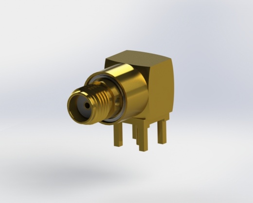 直角SMA母'旋转接头' PCB安装连接器缩略图